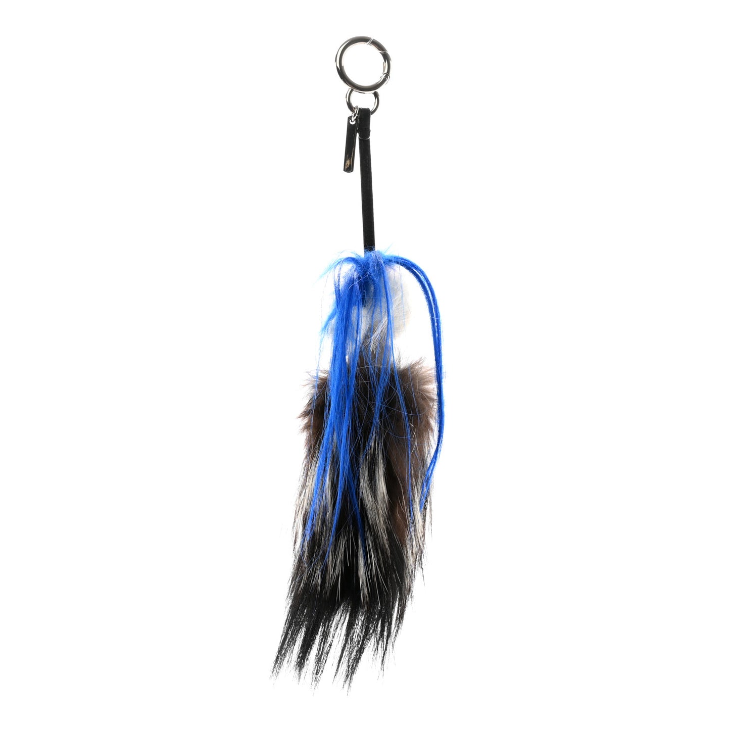 Mink Fox Goat Fur Karlito Bag Charm Blue