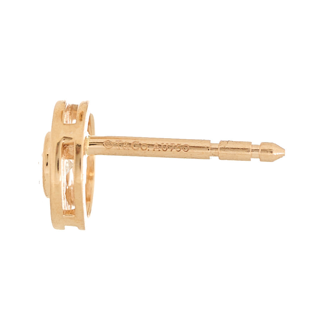 18K Rose Gold Diamond .28ctw Mini Circlet Earrings