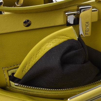 Fendi Nappa Mini Peekaboo Iconic Satchel Lime 8 of 8