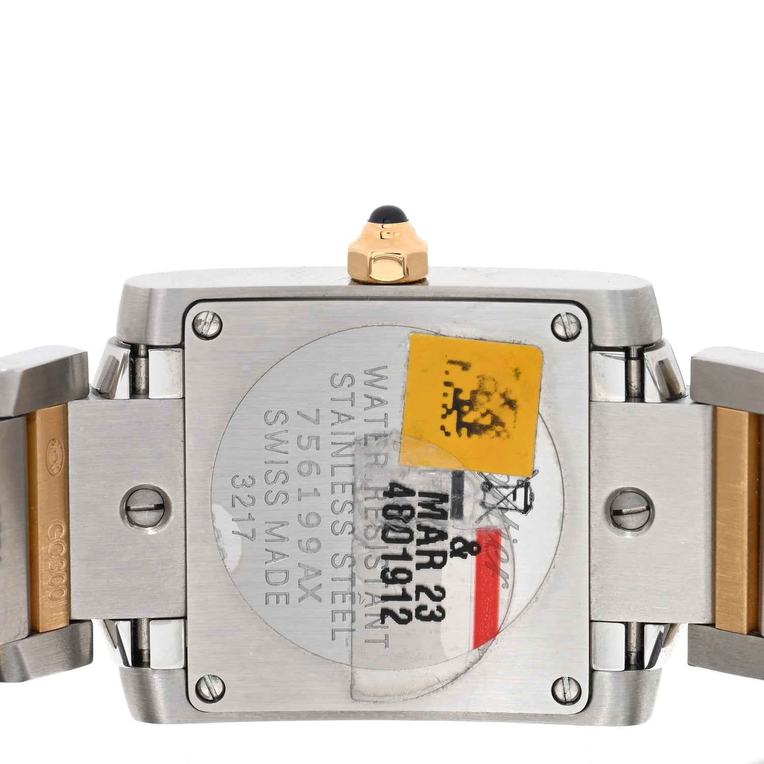Cartier Stainless Steel 18K Yellow Gold 20mm Tank Francaise Quartz Watch 4 of 5