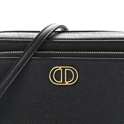 Christian Dior Grained Calfskin Caro Double Pouch Black 9 of 11