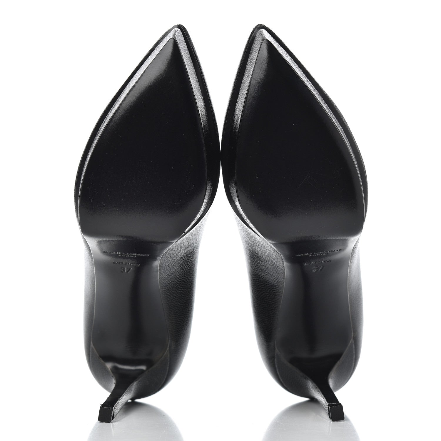 Saint Laurent Patent Grain de Poudre Janis 80 Escarpin Pumps 37 Black 5 of 14