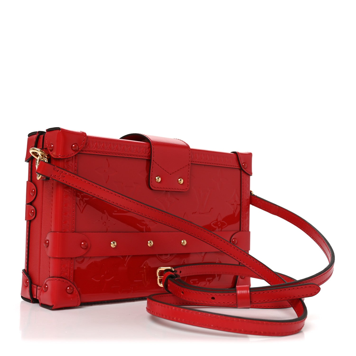 Louis Vuitton Vernis Petite Malle Red 3 of 9