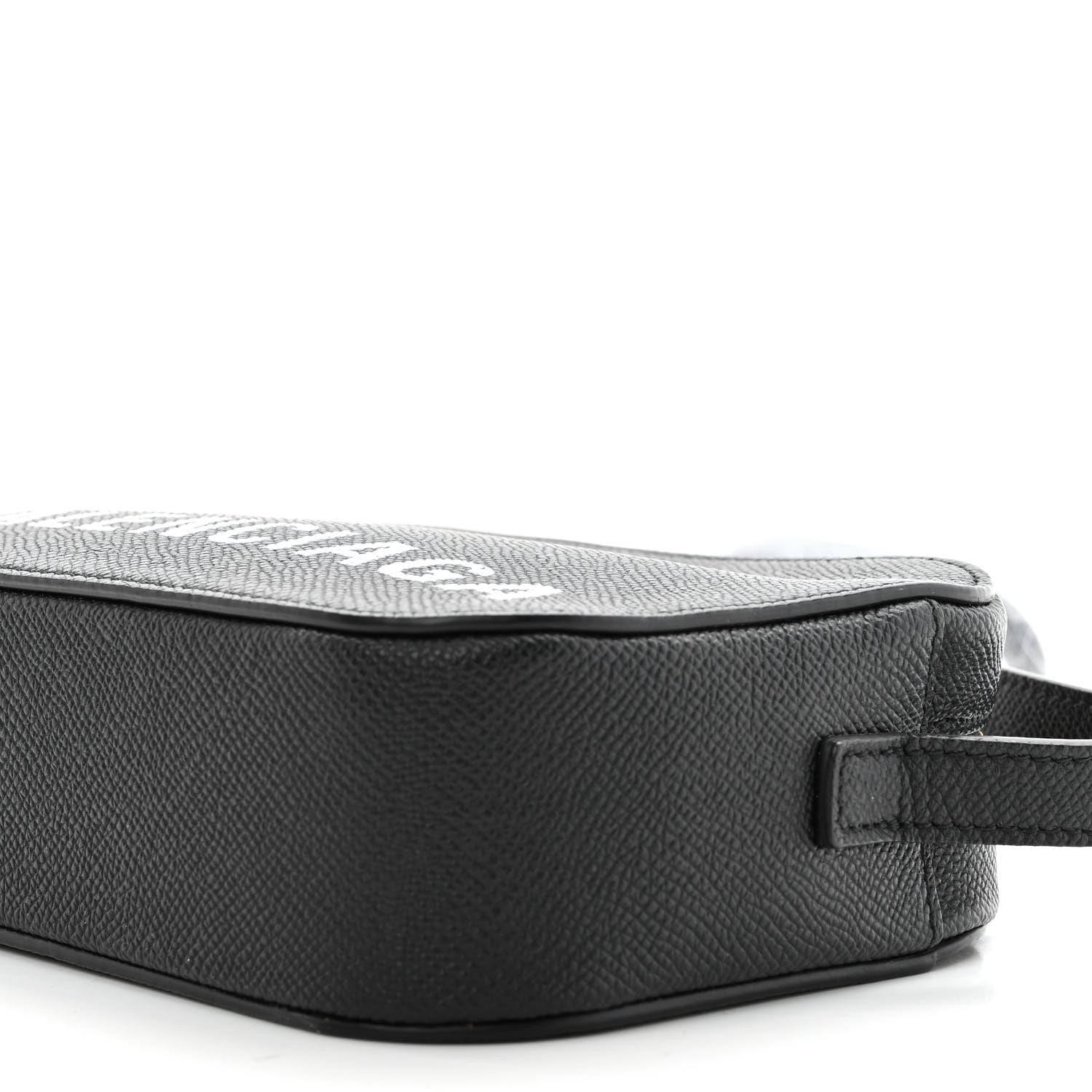 Balenciaga Signature Grained Calfskin Logo XS Ville Camera Bag Black White 9 of 9