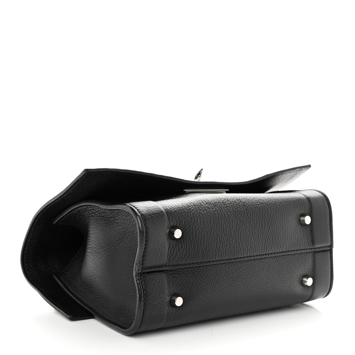 Givenchy Grained Calfskin Mini Shark Lock Satchel Black 4 of 9