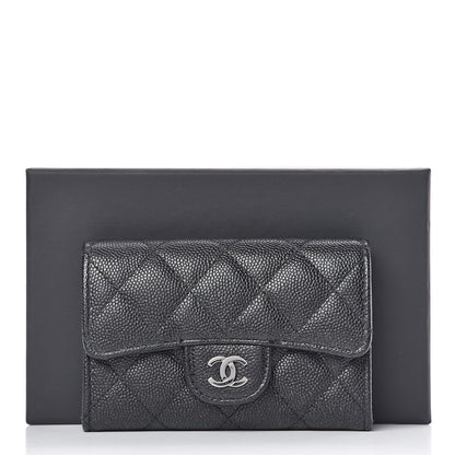 Chanel Iridescent Caviar Flap Quilted Card Holder Black 11 of 11