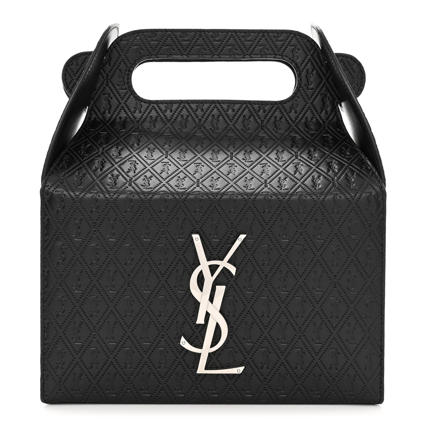 Saint Laurent Calfskin Monogram Take Away Box Black 2 of 11