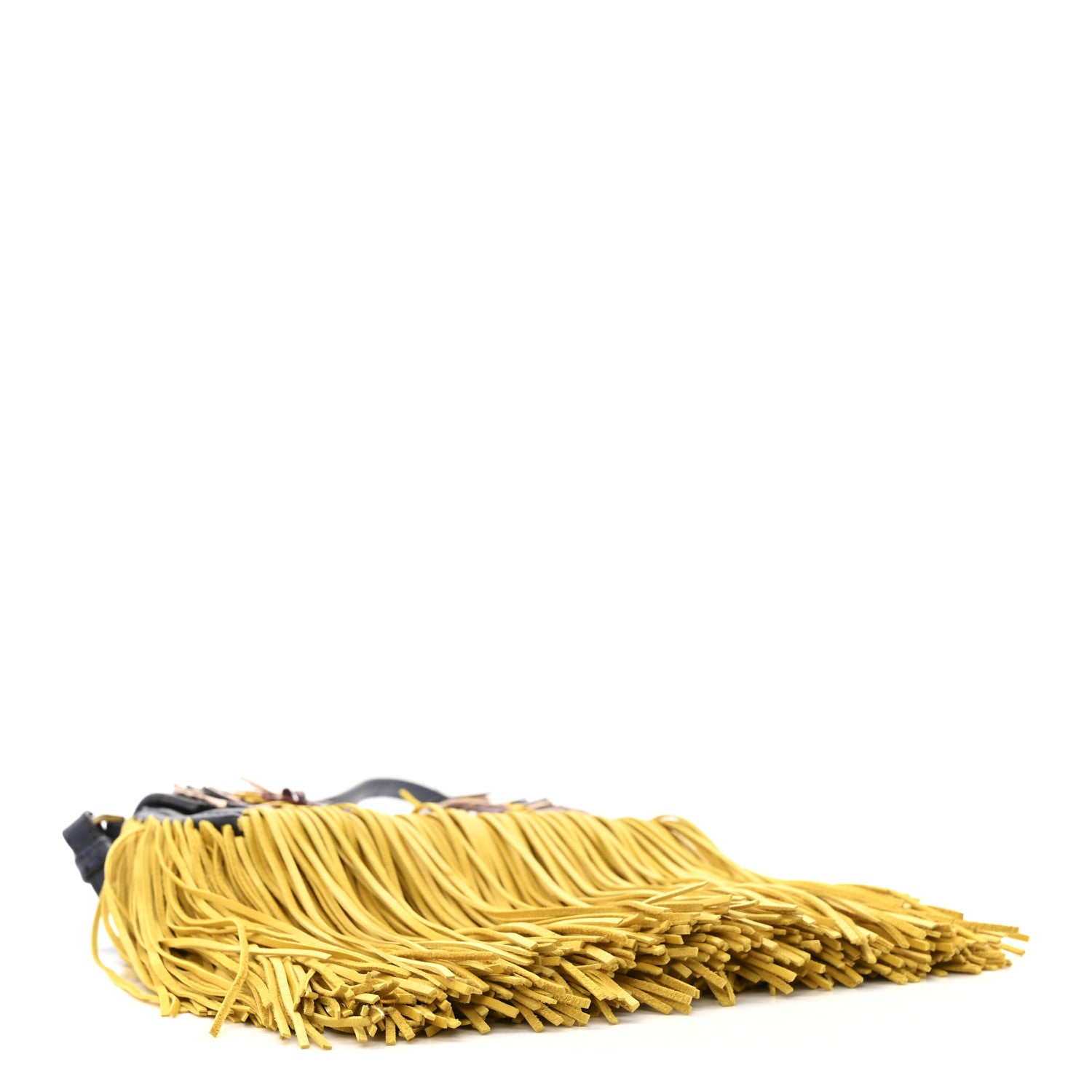 Fendi Nappa Fox Faces Fringe Micro Baguette Black Multicolor 5 of 15