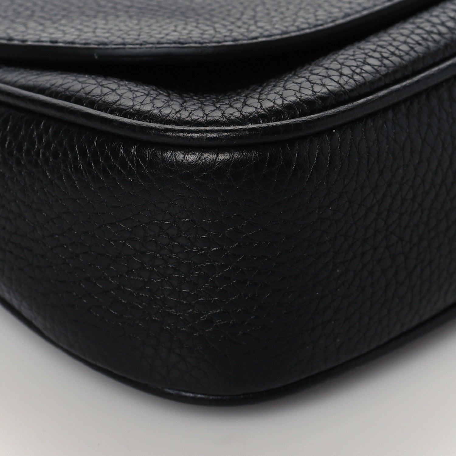 Gucci Pebbled Calfskin Medium Soho Flap Crossbody Black 10 of 11