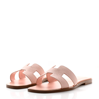 Hermes Epsom Oran Sandals 36.5 Rose Pale 3 of 9