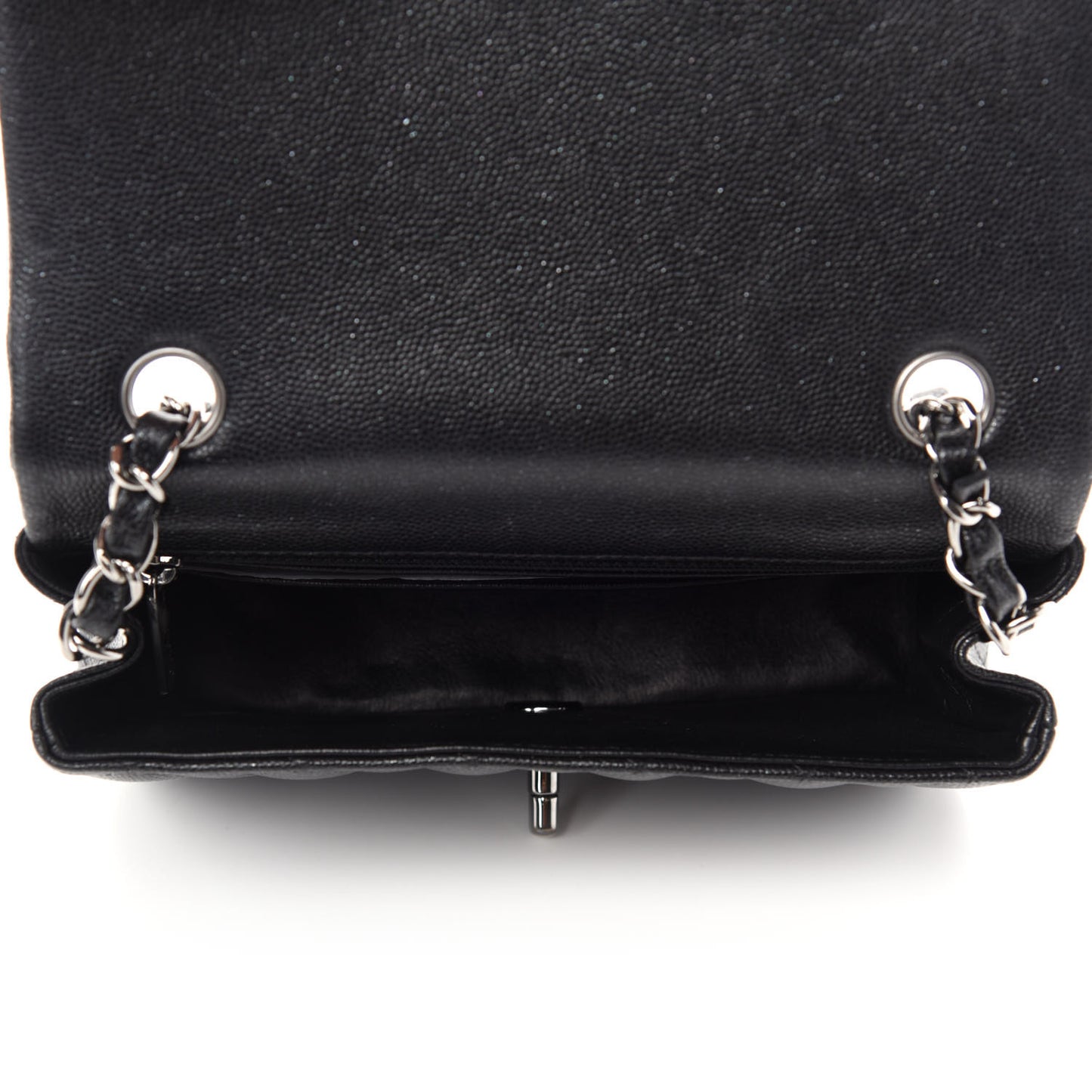 Caviar Quilted Mini Rectangular Flap Black