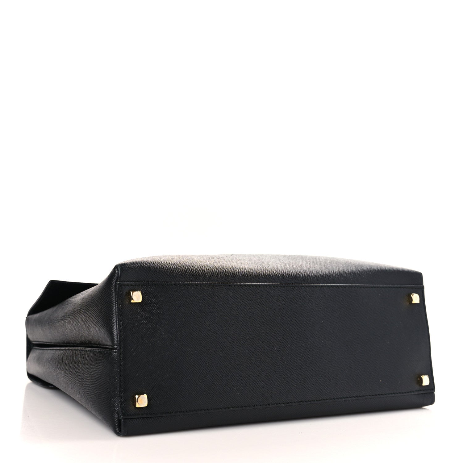 Salvatore Ferragamo Hammered Calfskin Top Handle Bag Black 4 of 10