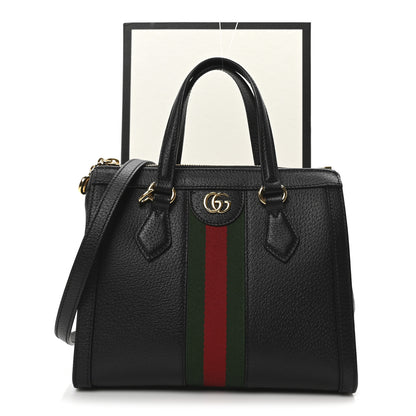 Gucci Textured Calfskin Web Small Ophidia Tote Bag Black 11 of 11