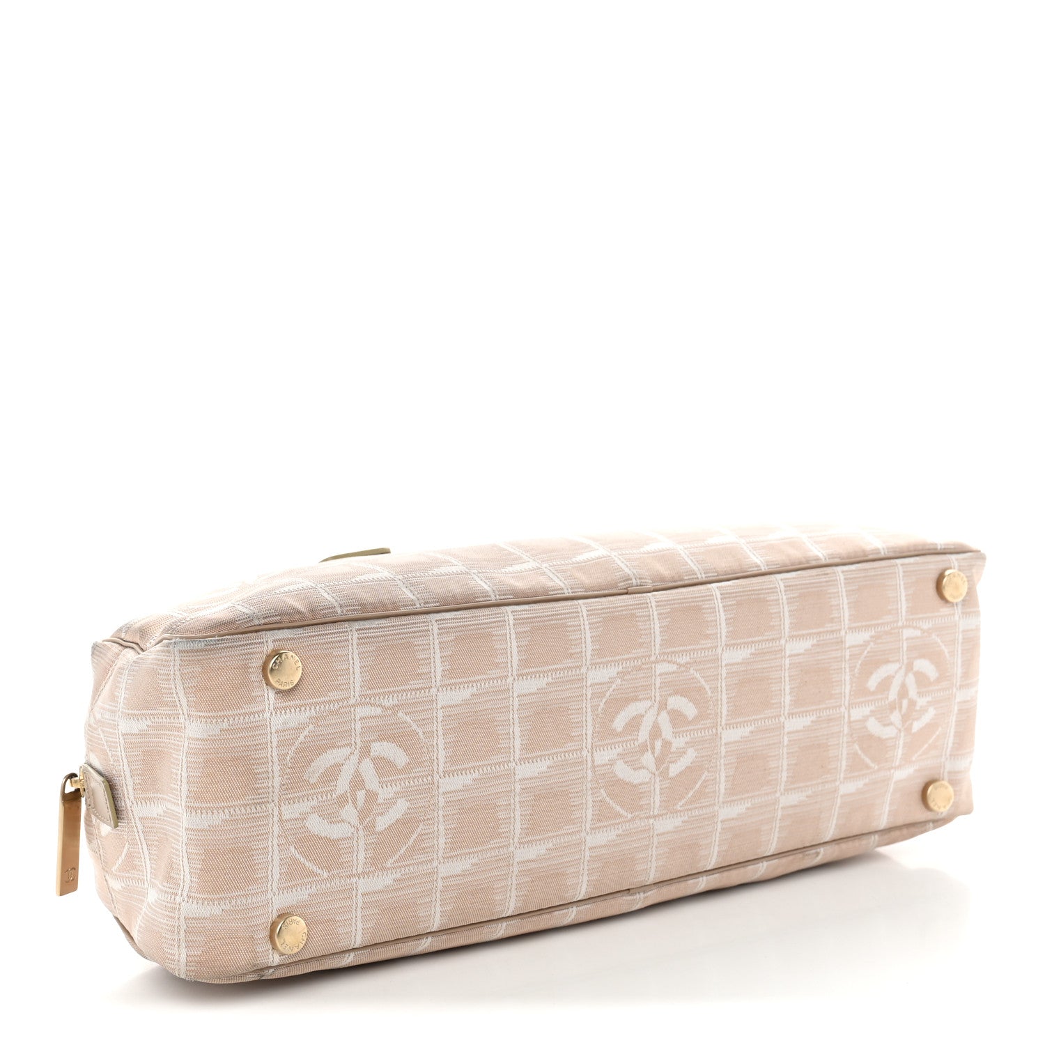 Chanel Nylon Travel Bowler Beige 4 of 9