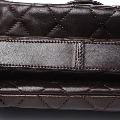 Chanel Lambskin Quilted Large 3 Flap Brown 10 of 16