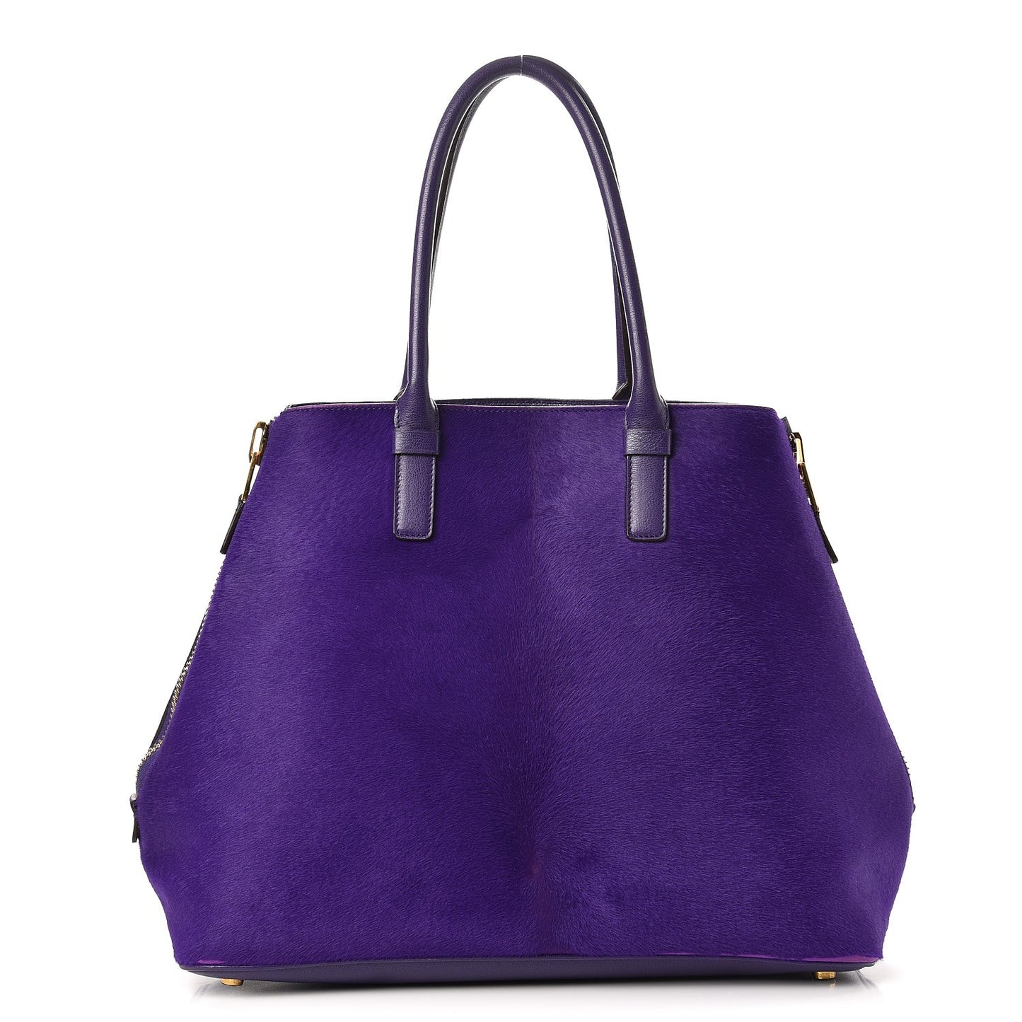 Calf Hair Medium Jennifer Trapeze Tote Purple