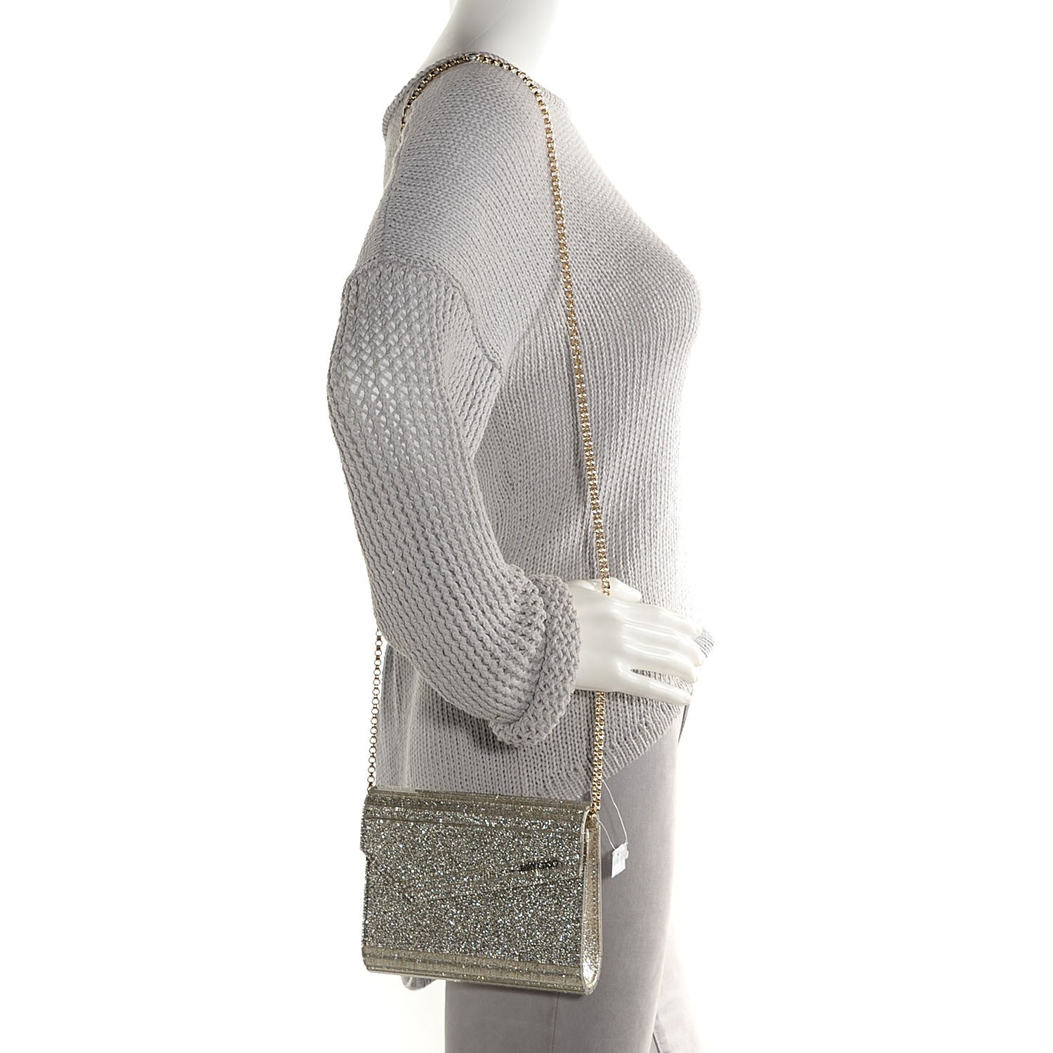 Jimmy Choo Acrylic Glitter Candy Clutch Champagne 2 of 7
