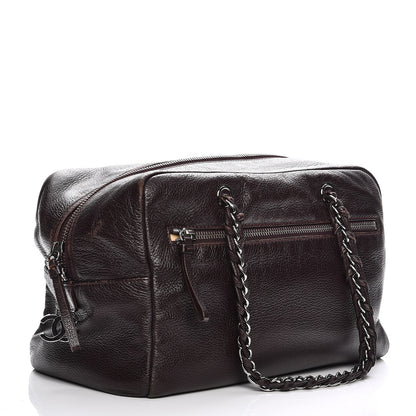 Chanel Deerskin Luxe Ligne Bowler Purple 3 of 23