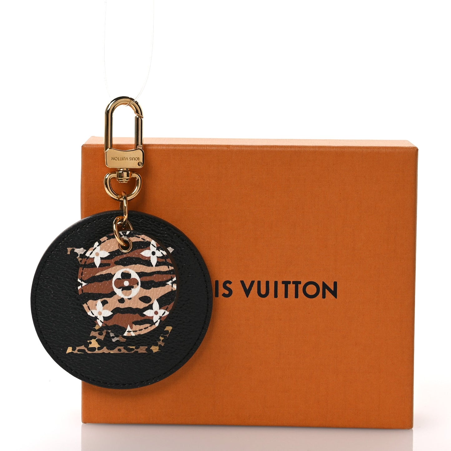 Monogram Giant Jungle Bag Charm Key Holder Black