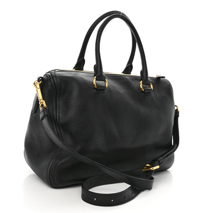 Prada Vitello Phenix Bauletto Black 2 of 10
