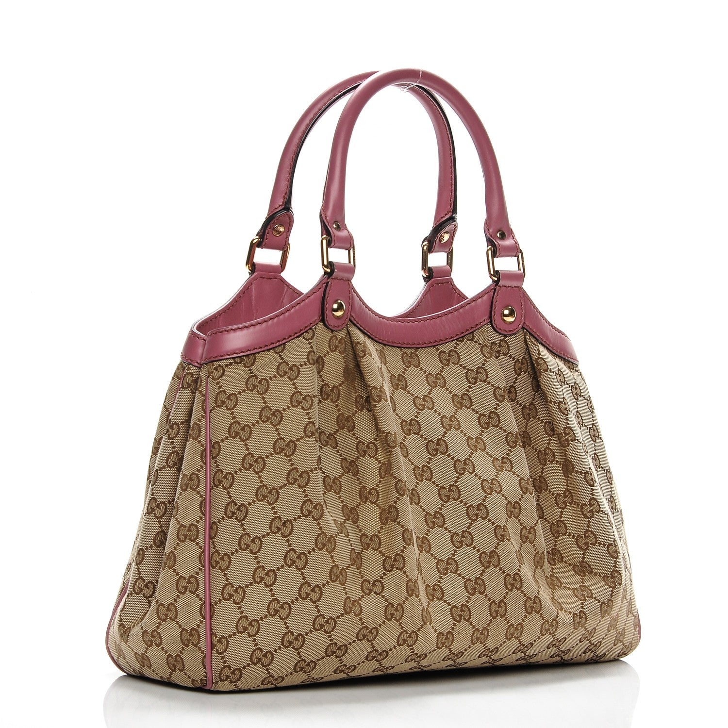 Gucci Monogram Margaux Calfskin Medium Sukey Tote Beige Ebony Vintage Rose 3 of 8
