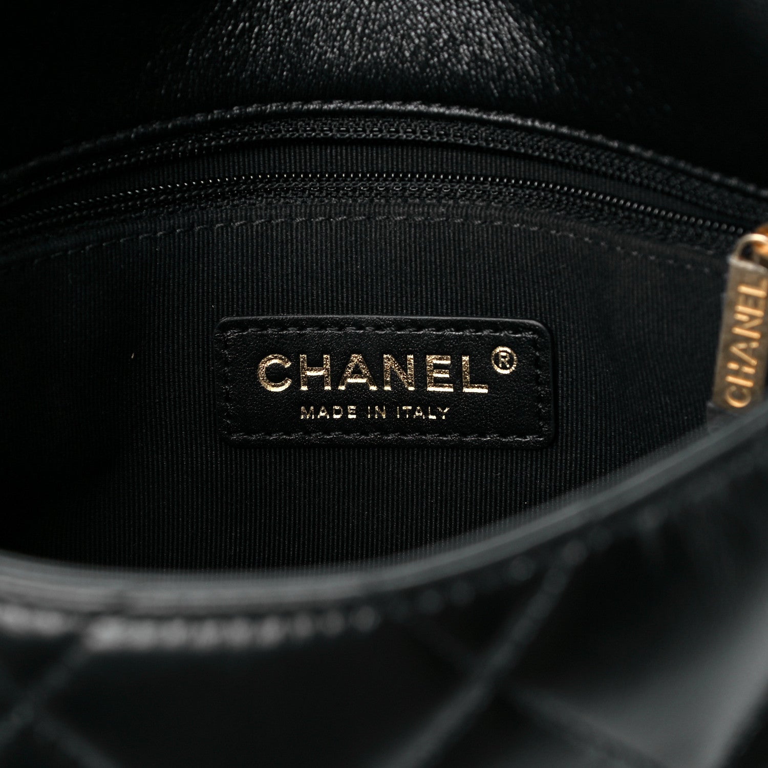 Chanel Lambskin Quilted Small Lacquered Chain Flap Black 6 of 12