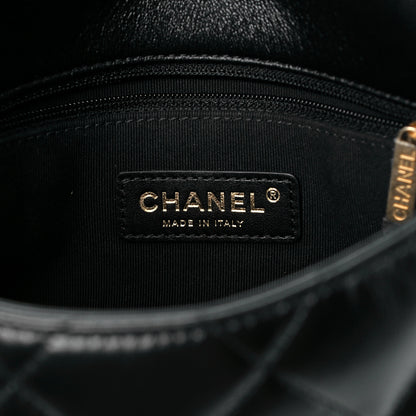 Chanel Lambskin Quilted Small Lacquered Chain Flap Black 6 of 12