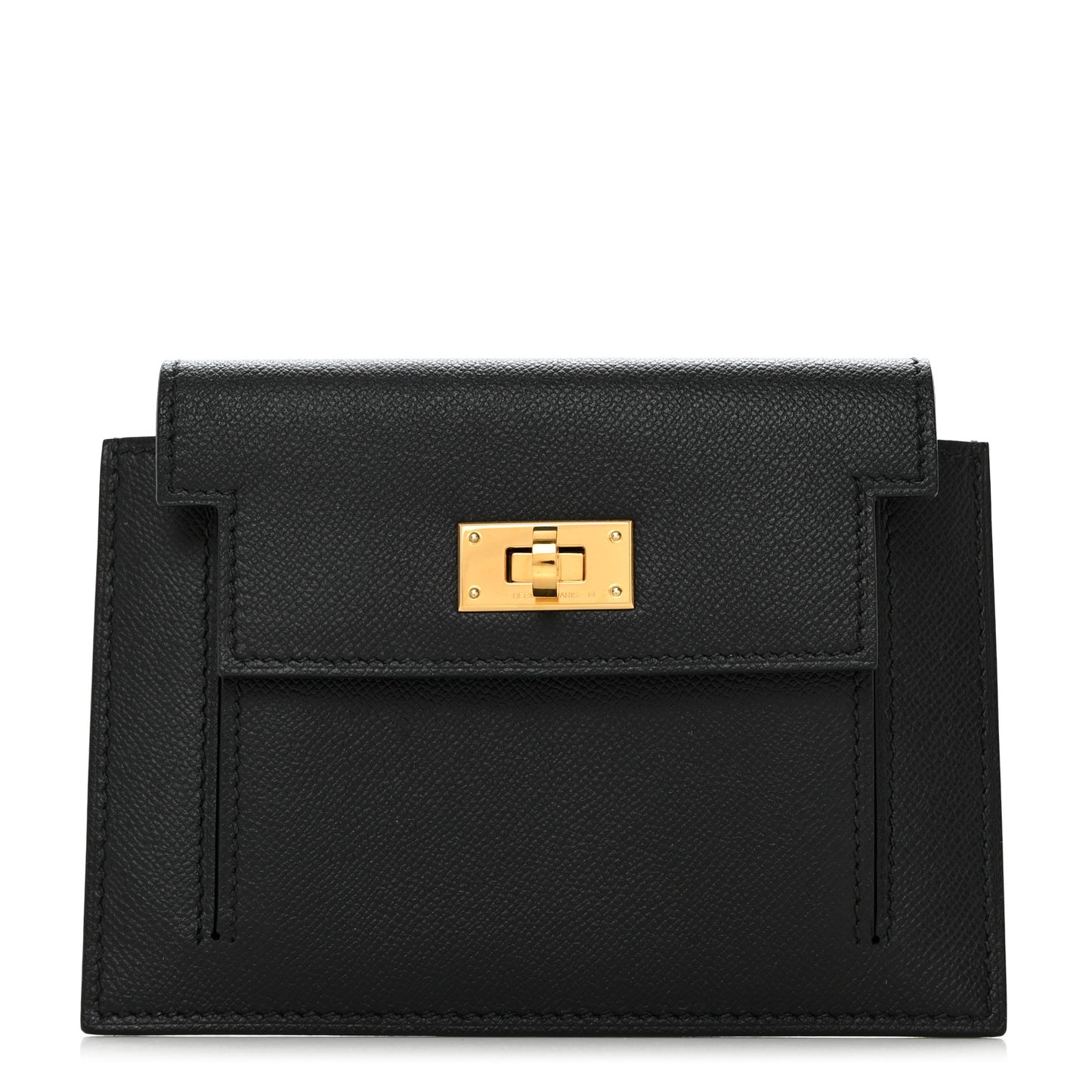 Epsom Kelly Pocket Compact Wallet Black