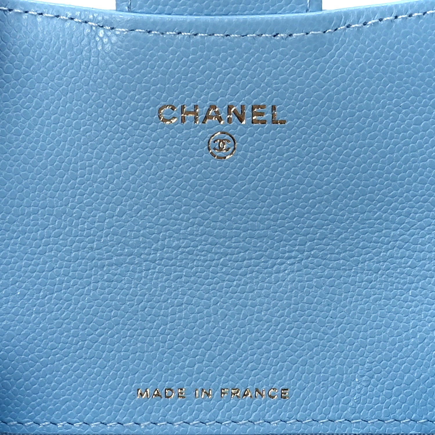 Chanel Caviar Quilted Flap Card Holder Wallet Light Blue 6 of 12