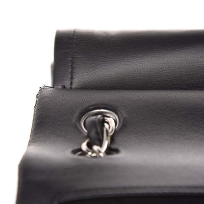 Chanel Lambskin Quilted Jumbo Double Flap Black 12 of 14