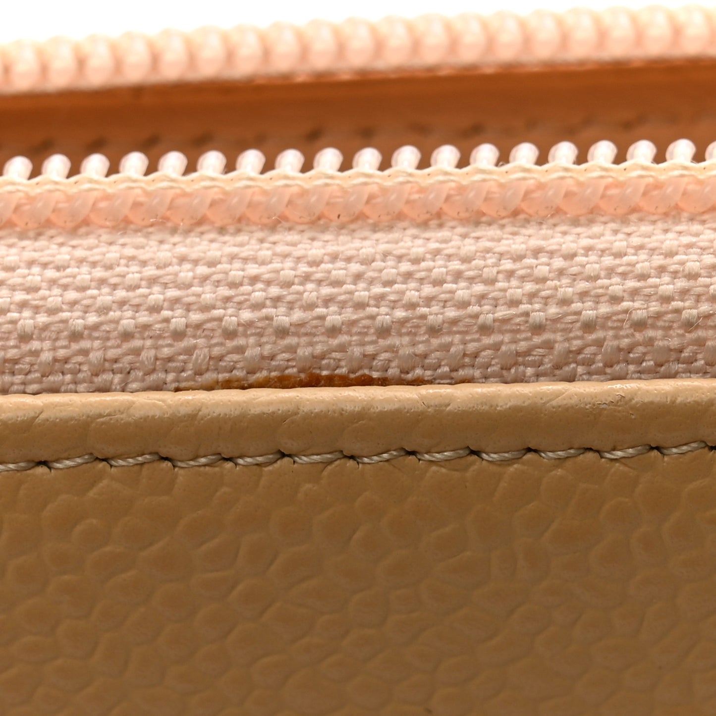 Caviar Large Timeless CC Zip Around Wallet Beige