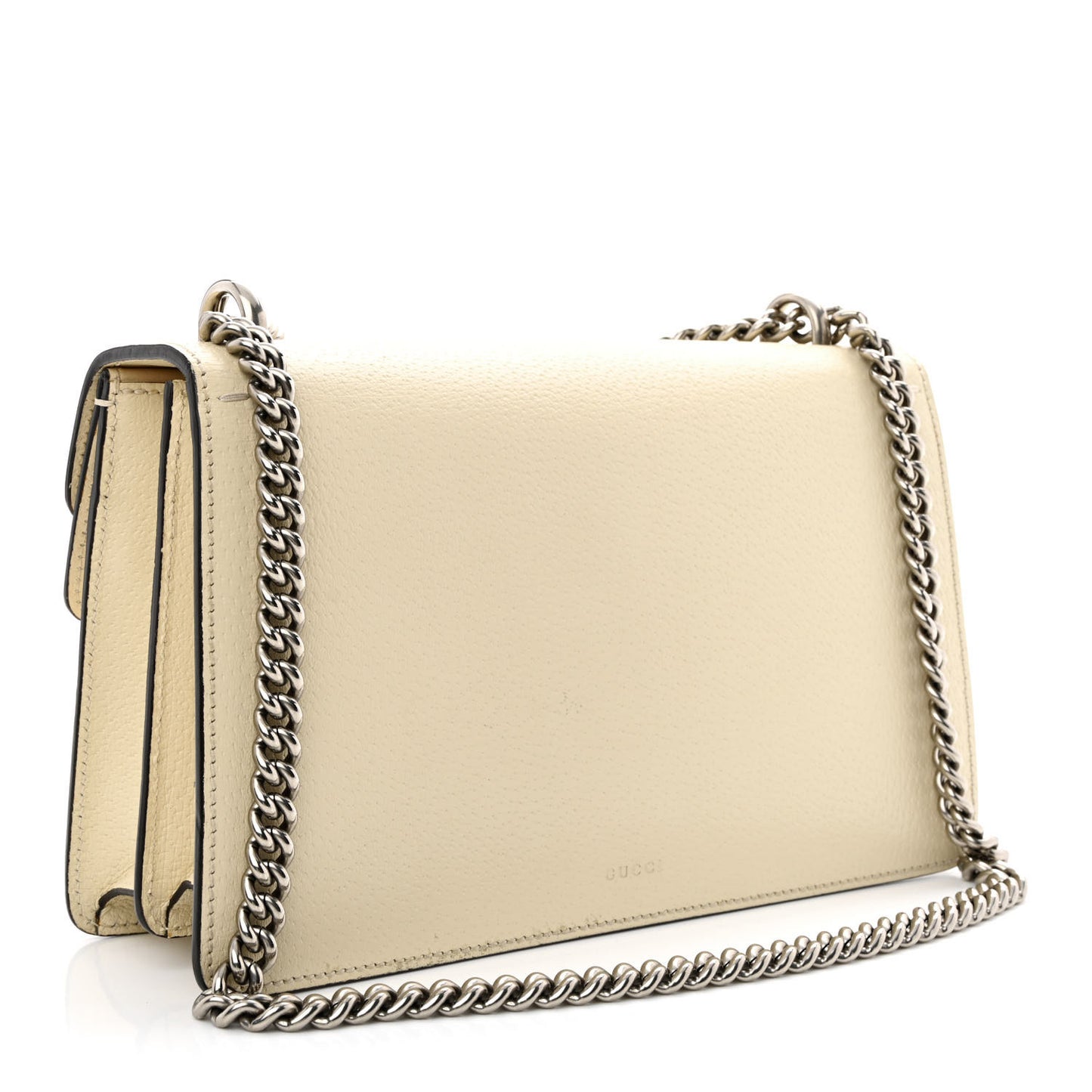 Textured Calfskin Crystal Small Dionysus Shoulder Bag Mystic White