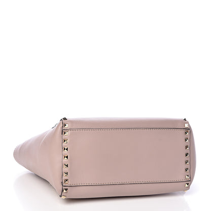 Valentino Garavani Vitello Rockstud Double Handle Tote Poudre 4 of 10