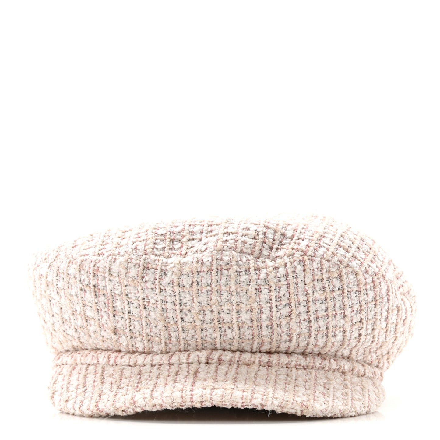 Cotton Tweed Newsboy Hat M Pink Ecru