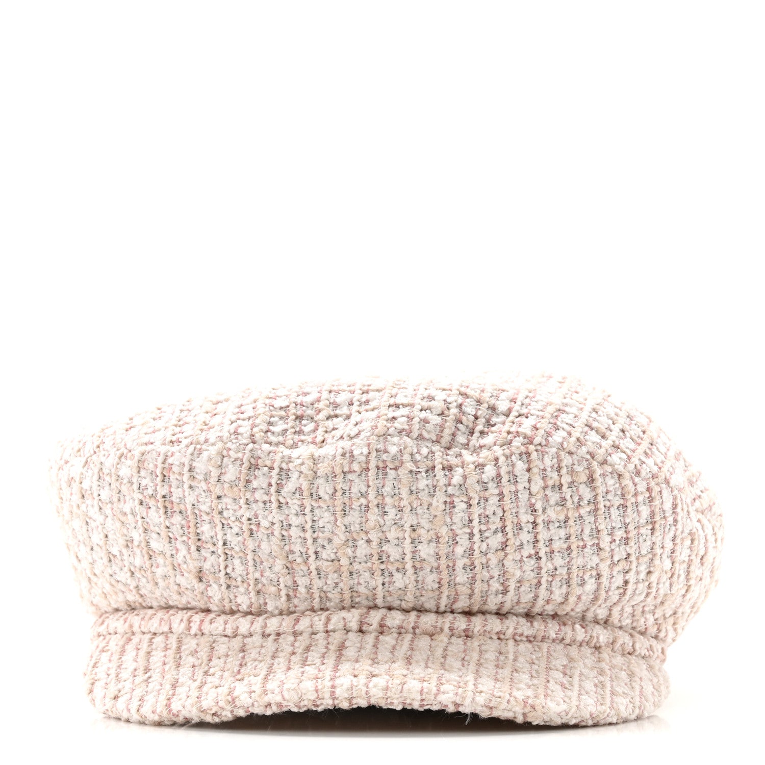 Chanel Cotton Tweed Newsboy Hat M Pink Ecru 3 of 10
