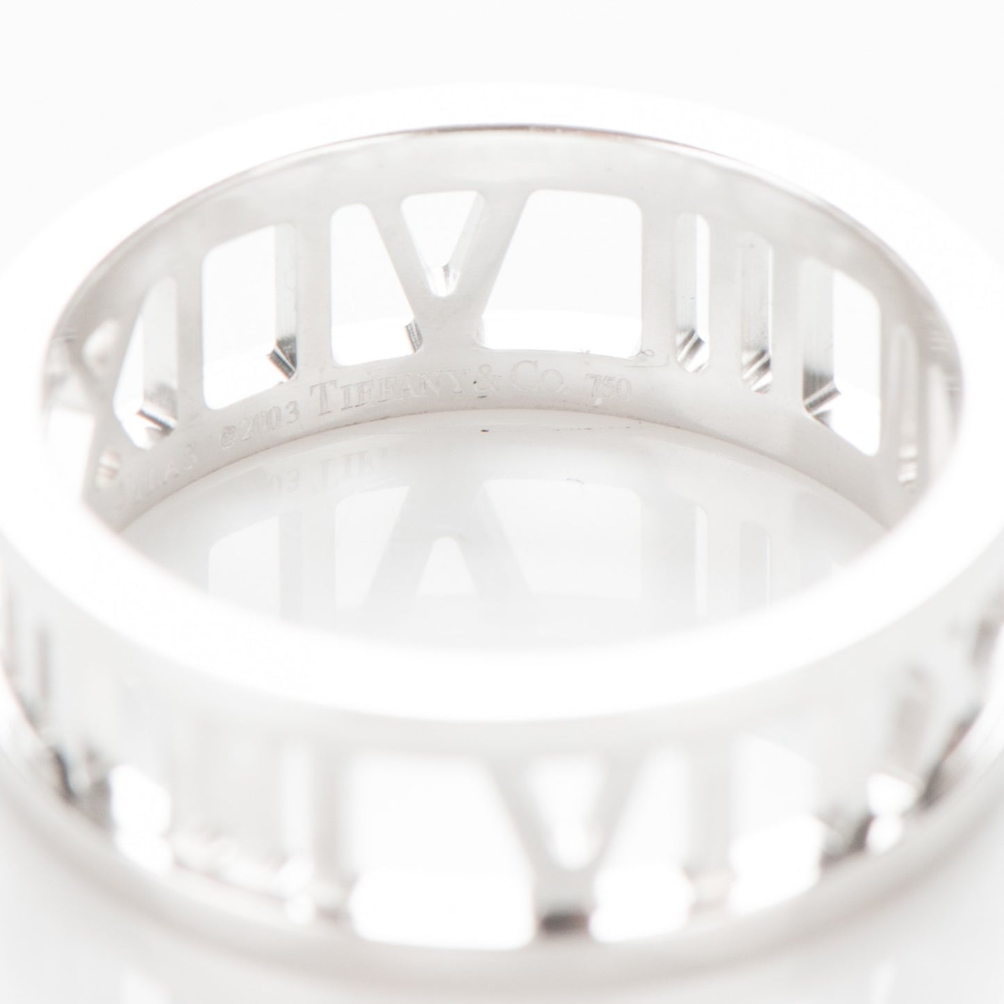 18K White Gold Atlas Open Ring 7.25