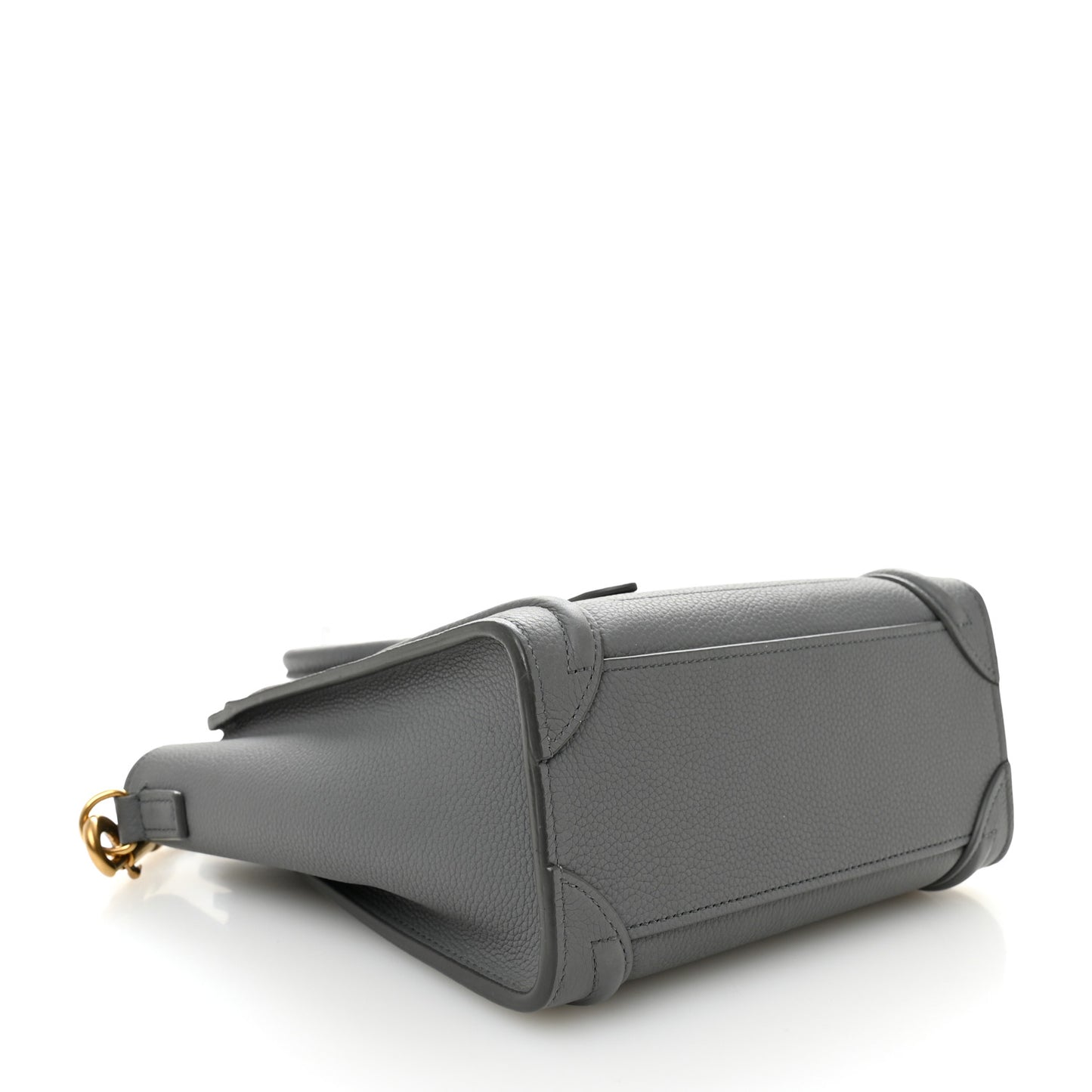 Baby Drummed Calfskin Nano Luggage Kohl