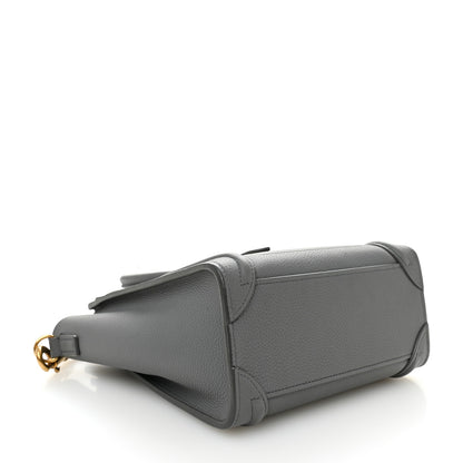 Celine Baby Drummed Calfskin Nano Luggage Kohl 4 of 10