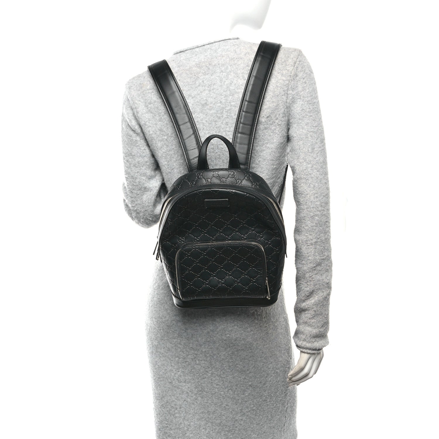 Gucci Guccissima Signature Small Day Backpack Black 2 of 10