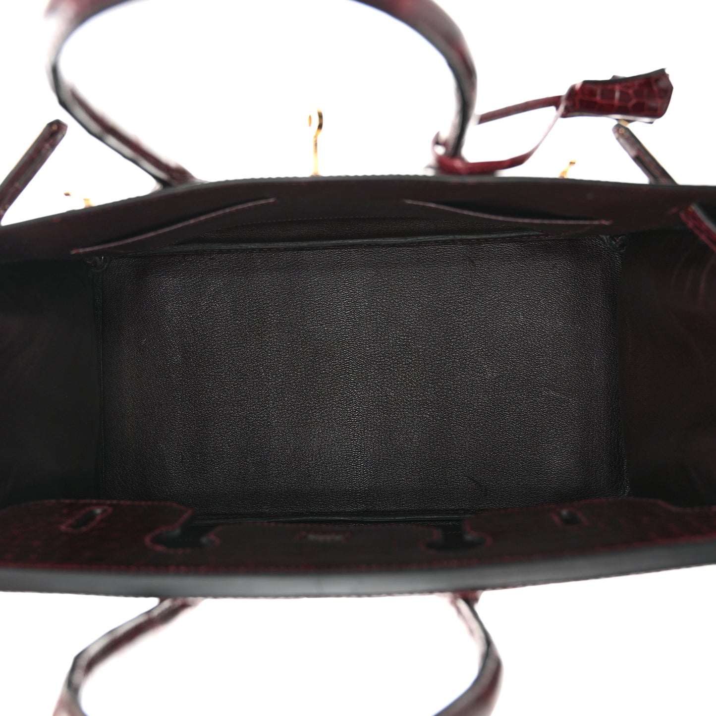 Shiny Porosus Crocodile Birkin 35 Bourgogne