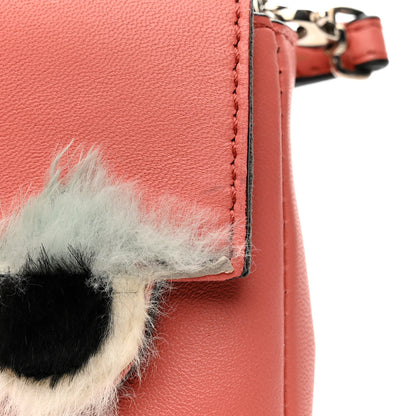 Fendi Nappa Rabbit Fox Fur Micro Buggie Baguette Coral 22 of 29