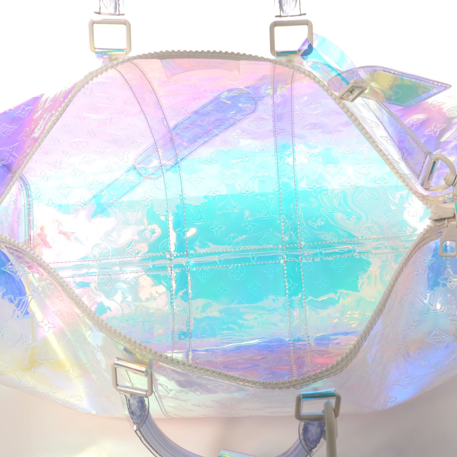 Louis Vuitton PVC Monogram Keepall Bandouliere 50 Iridescent Prism 7 of 8