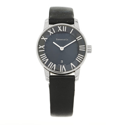 Tiffany Stainless Steel Calfskin 29mm Atlas 2-Hand Quartz Watch Black 1 of 4