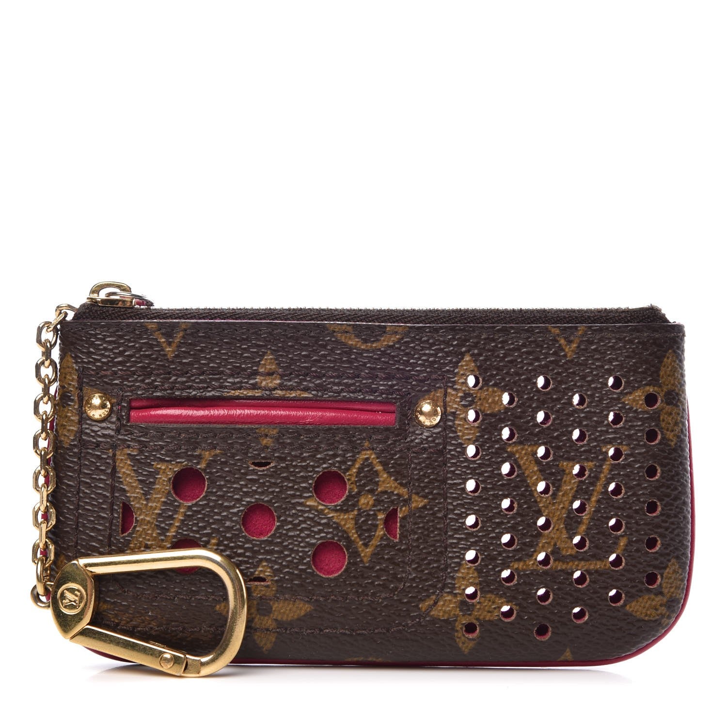 Louis Vuitton Monogram Perforated Key Pouch Fuchsia 1 of 9