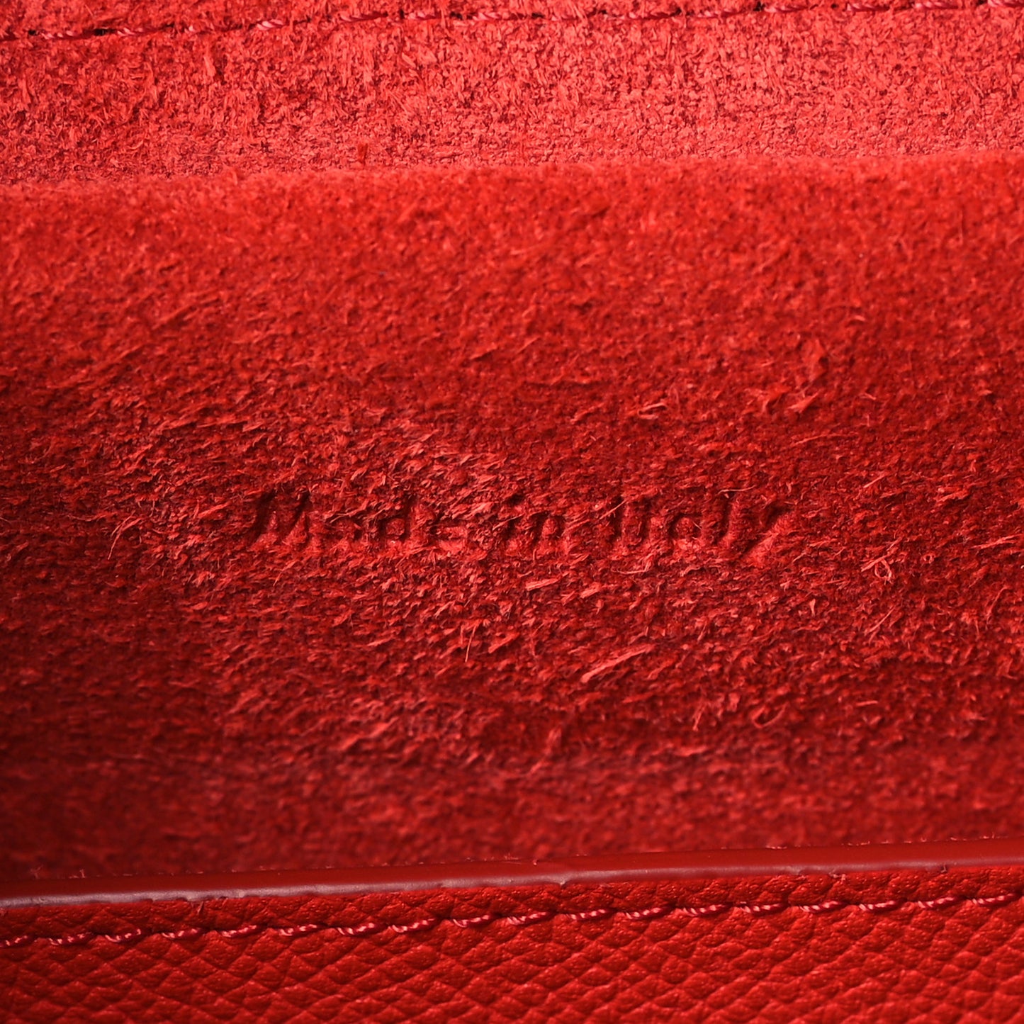 Grained Calfskin Micro Belt Bag Coquelicot