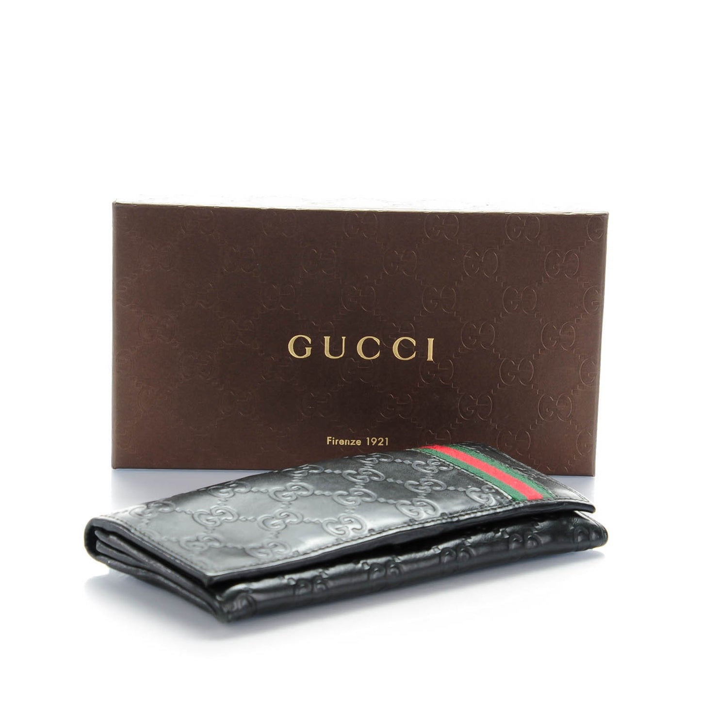 Guccissima Web Long Continental Wallet Black