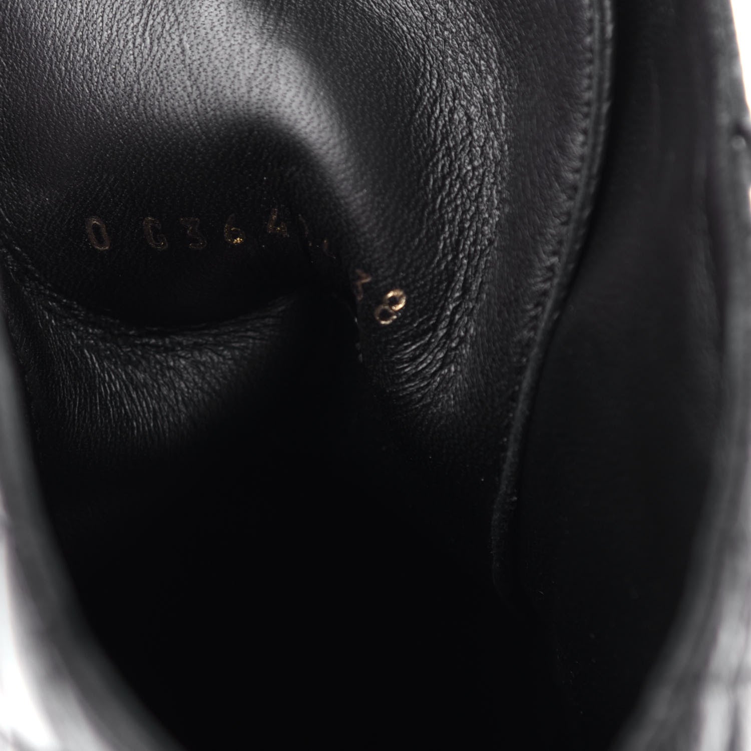 Chanel Shiny Goatskin Calfskin Quilted Lace Up Combat Boots 38 Black 10 of 10