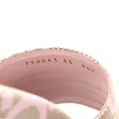 Gucci Monogram Jumbo GG Angelina Platform 55mm Slide Sandals 35 Beige Perfect Pink 16 of 18