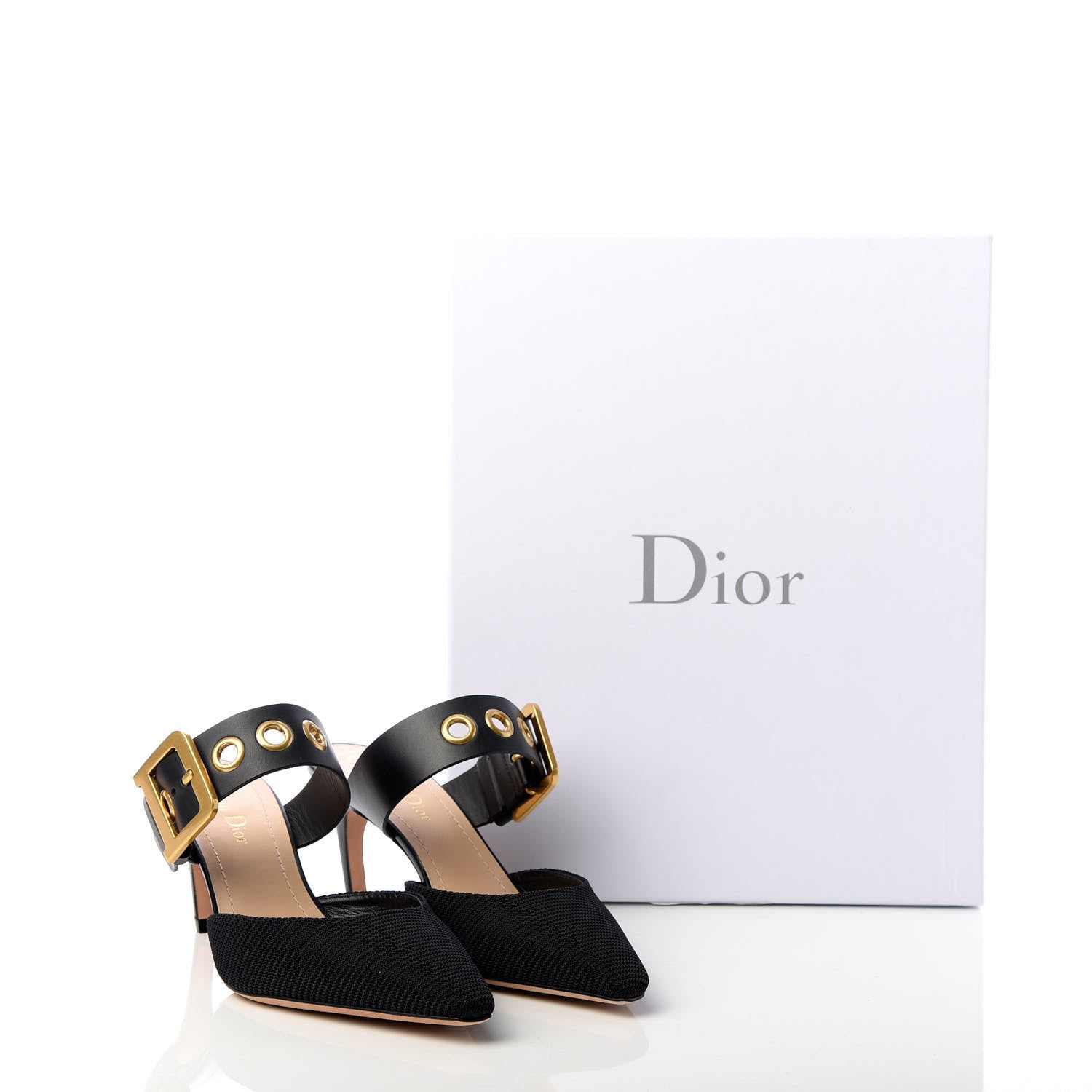 Christian Dior Technical Fabric Calfskin D-Dior 65mm Mules 37 Black 11 of 11