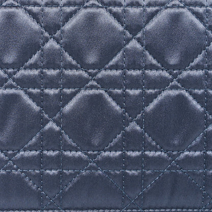 Christian Dior Satin Cannage Lady Dior Clutch Blue 10 of 12